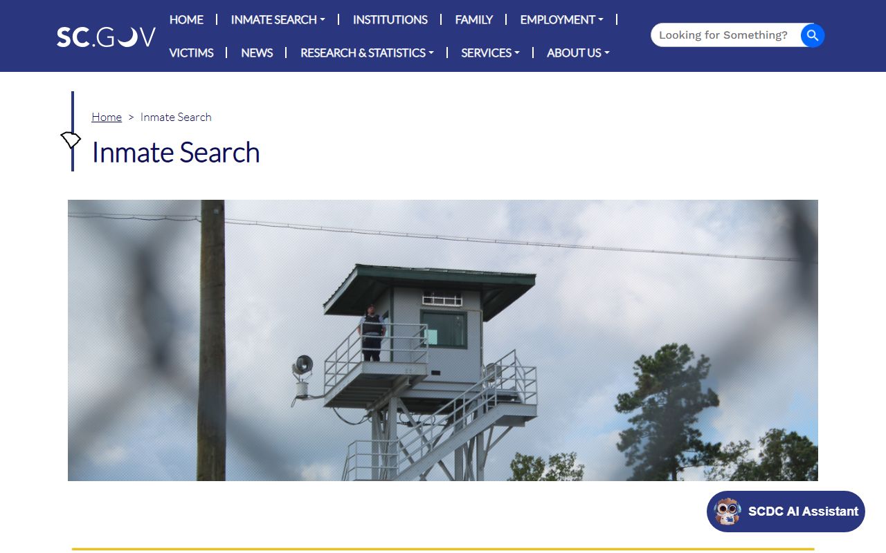 Richland County arrest records SCDC inmate search disclaimer