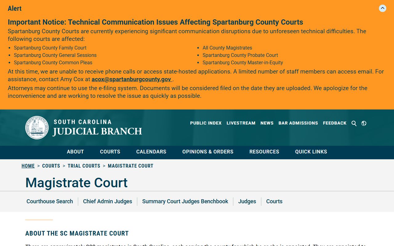 Richland County court records Magistrate Court overview