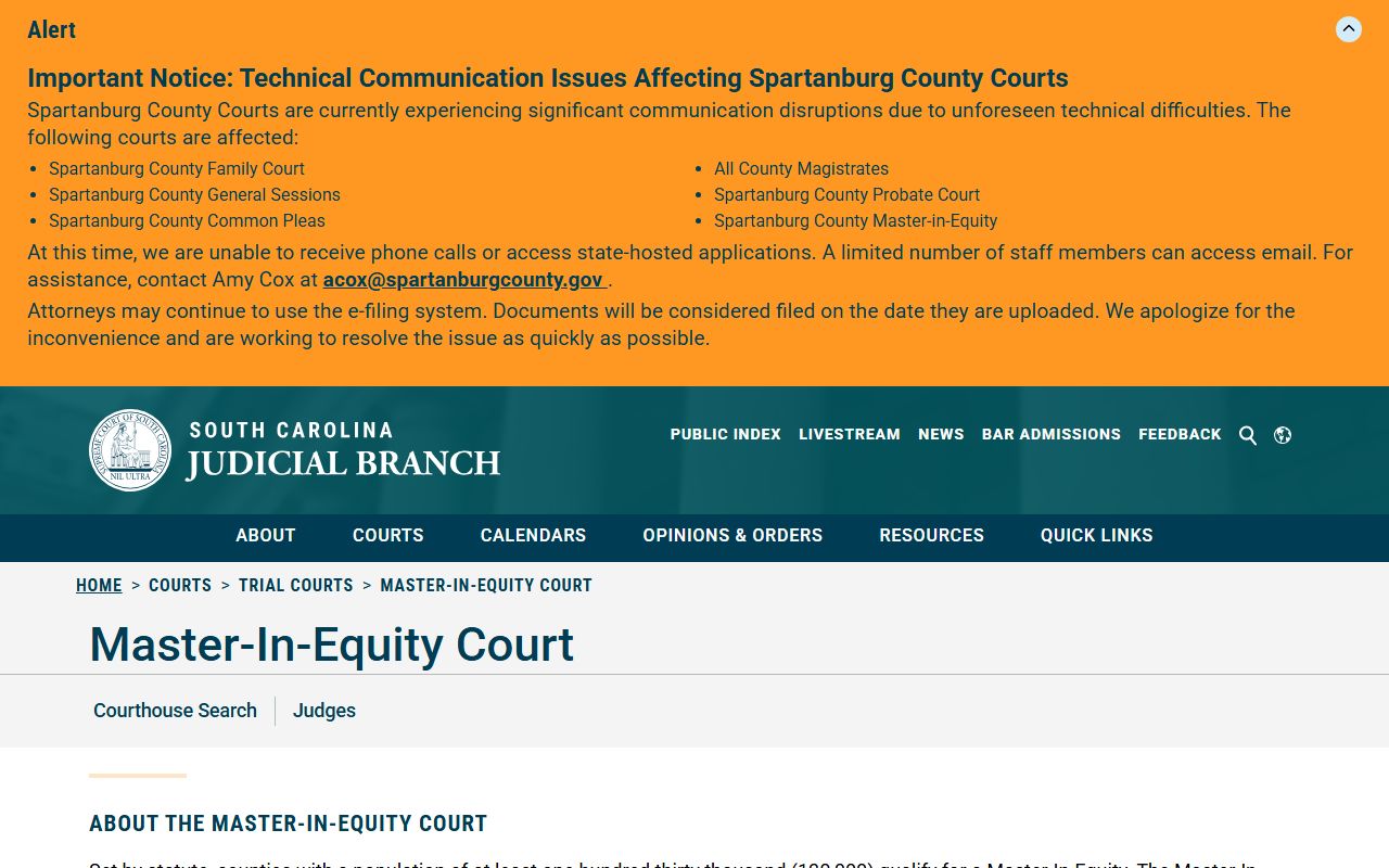 Richland County court records Master-in-Equity overview