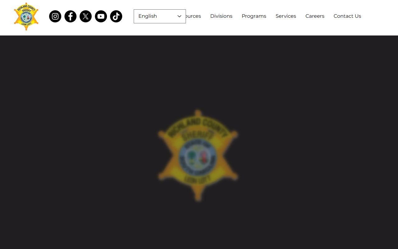 Richland County criminal court records Sheriff's Department source