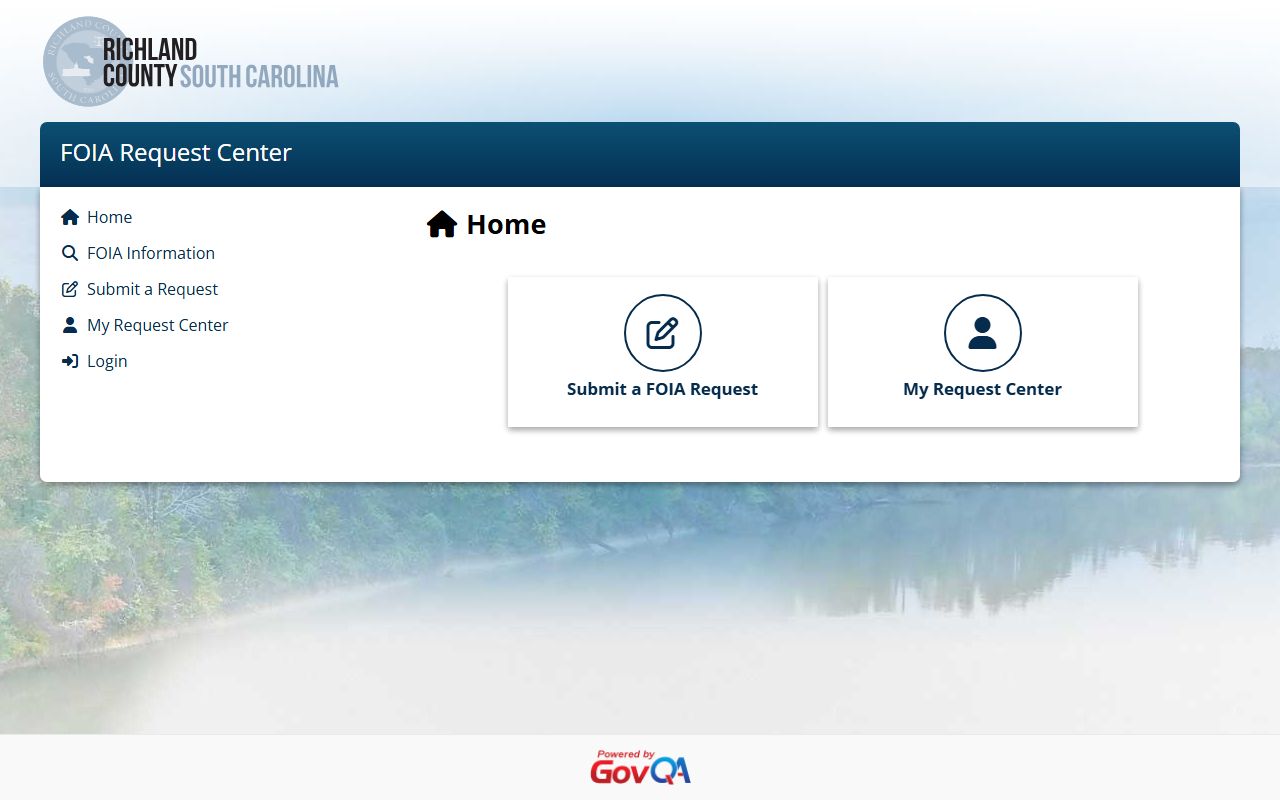 Richland County inmate records GovQA public records portal
