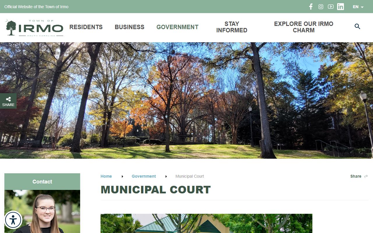 Richland County traffic court records Irmo Municipal Court