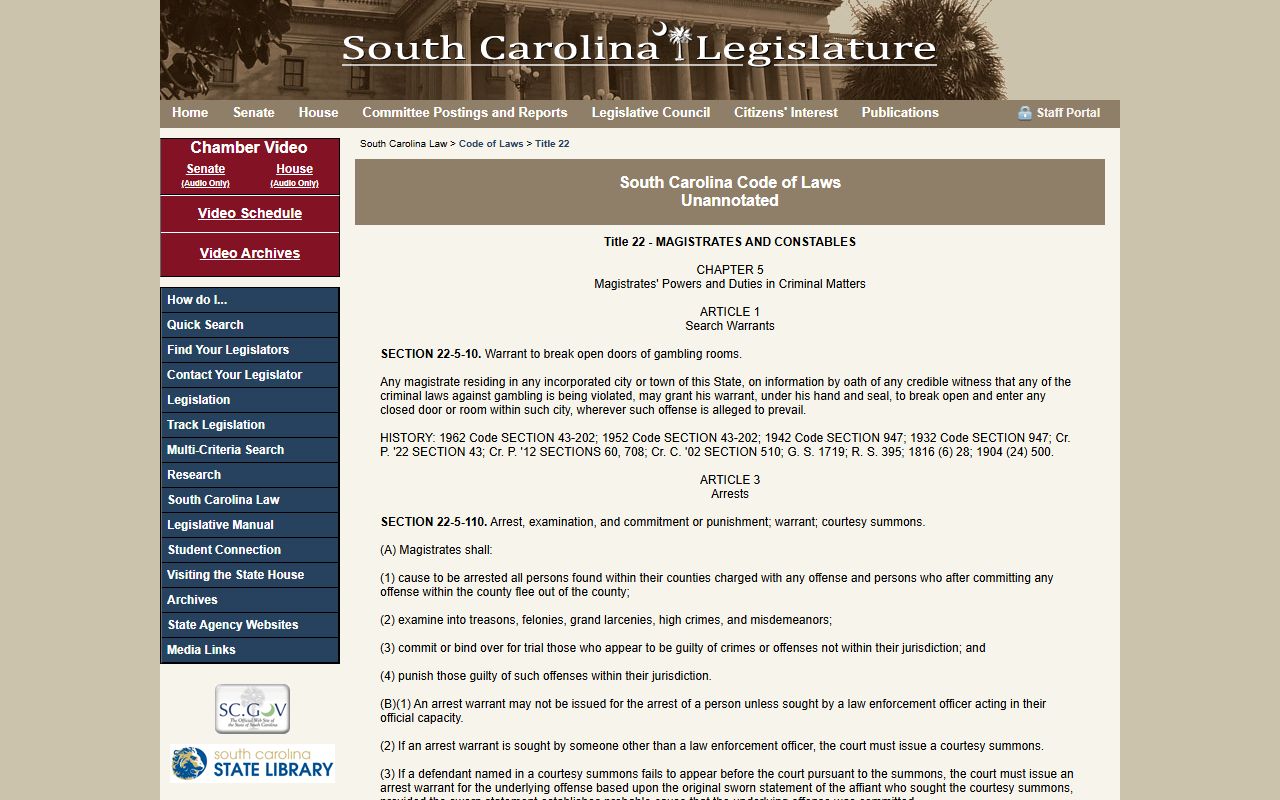 Richland County warrant records magistrate criminal process